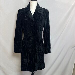 Crushed velvet Black brown Women's Coat long jacket